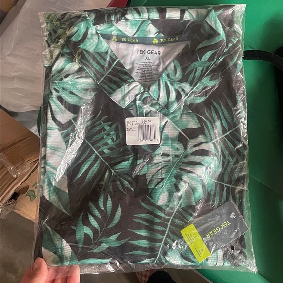 NWT Men's Tek Gear Slim-Fit Leaf Polo size XL - Picture 3 of 3